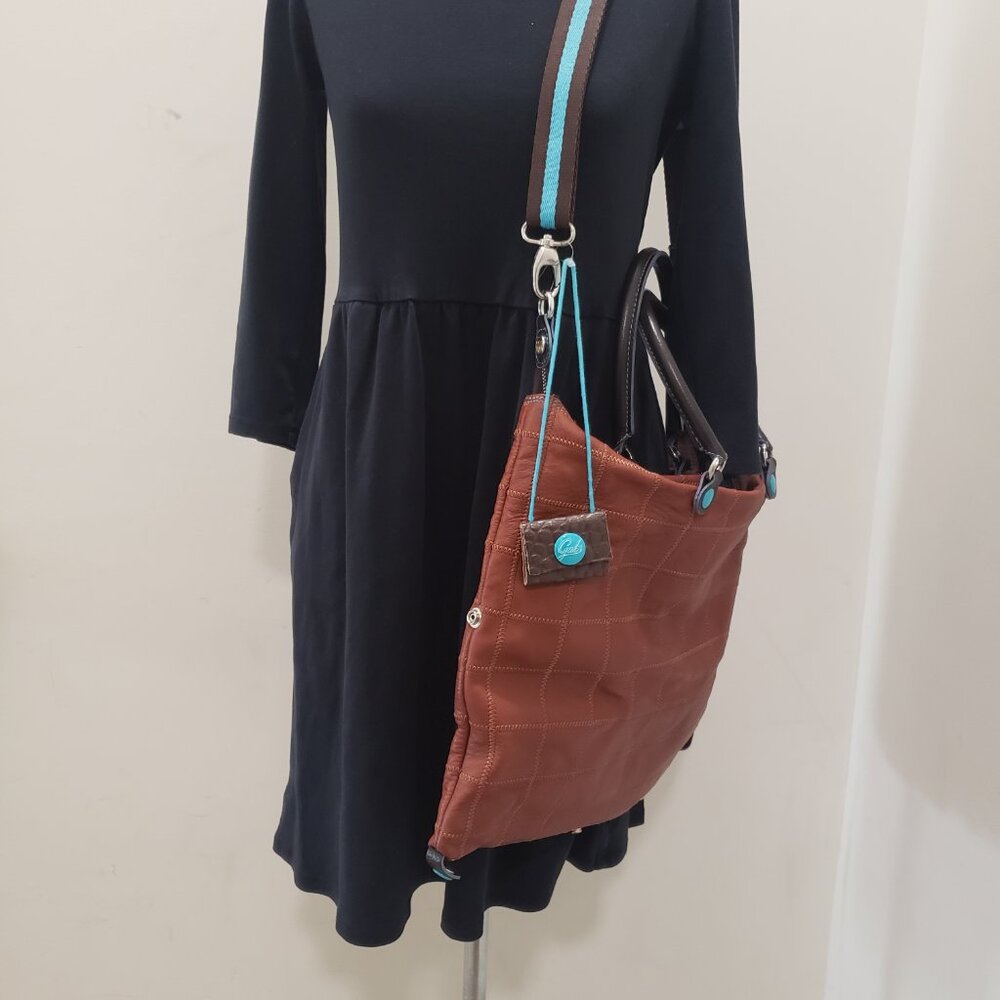 Gabs Leather Patchwork Convertible Handbag - image 8